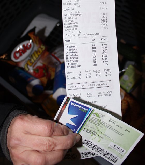 Gutscheine im Wert von 50 Euro wurden eingelöst.