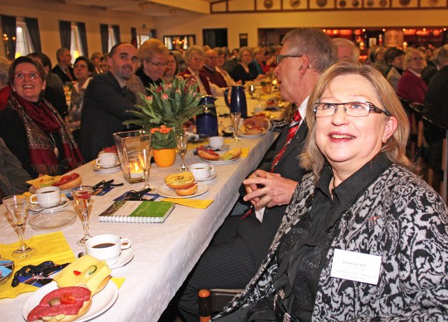 War wie alle Zuhörer von Stellings Vortrag begeistert: Landfrauen-Vorsitzende Renate Wölfel (re.)