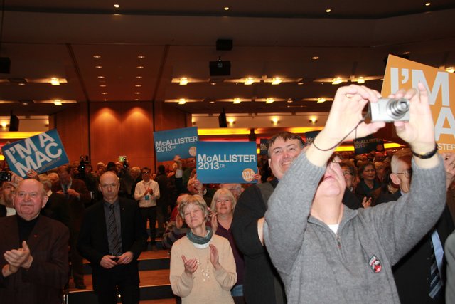 Die Anhänger der CDU sind in guter Stimmung