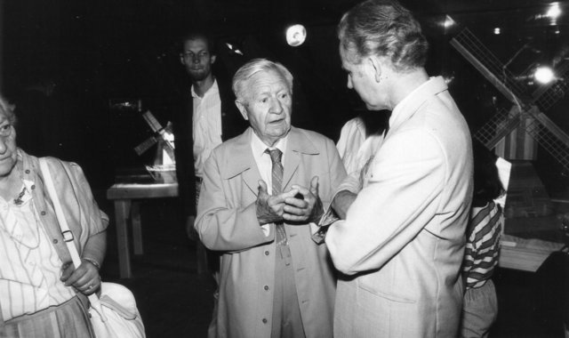 Wegewitz 1985 bei der Eröffnung des Moisburger Mühlenmuseums