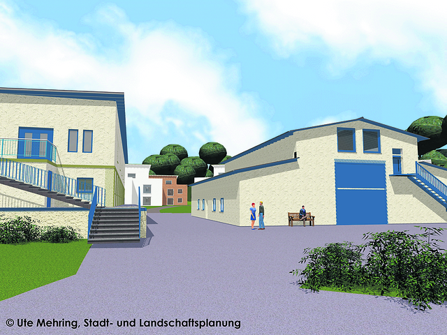 So könnte das neue Wohngebiet auf dem Filmstudio-Aral aussehen