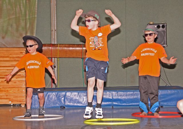 Ein cooler Auftritt der Sport-Knirpse.
