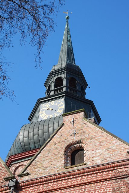Sperrzone für Tauben: der Ausguck im Cosmae-Kirchturm
