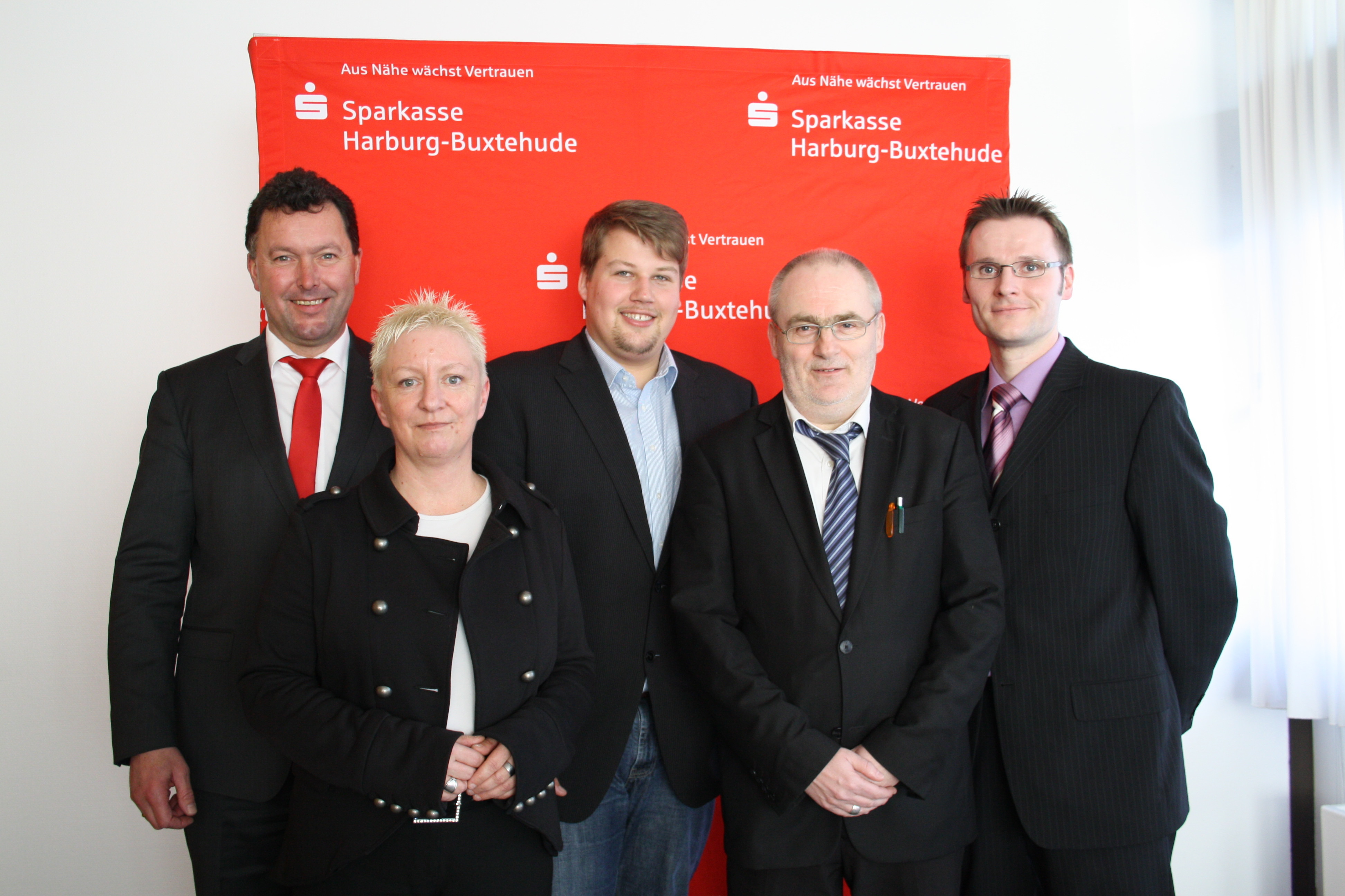 Raten Schülern, sich auf den Messebesuch gut vorzubereiten (v. li.): Martin Prigge, Heike Vollmers, Alexander Krause, Henning Münnecke und Udo Feindt