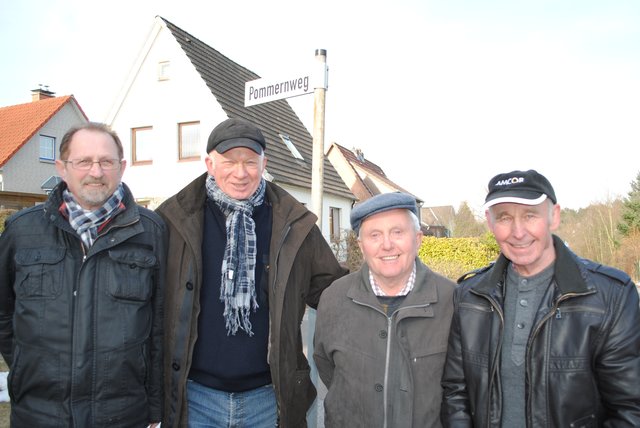 Männer der ersten Stunde in der Heidesiedlung (v.li.): Günther Martin, Manfred Karthoff, Heinz Dudek und Heinz Ewert