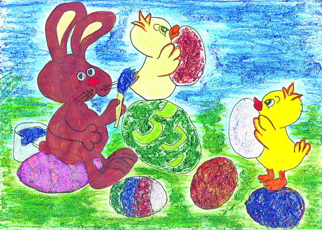 Caroline (13) und Franziska (11) Falinski aus Buchholz fertigten zusammen dieses Bild | Foto: Falinski