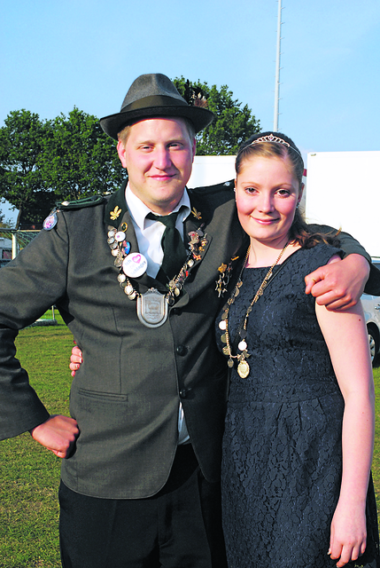 Jungschützenkönig Sven Meier und Jungschützenkönigin Juliane Martens
