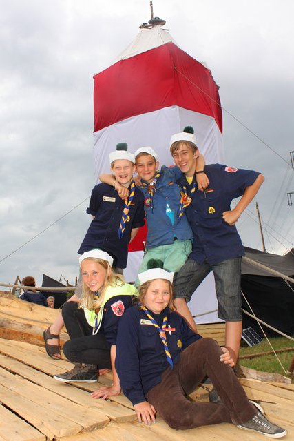 Die Bendestorfer Matrosen vor dem "Leuchtturm"