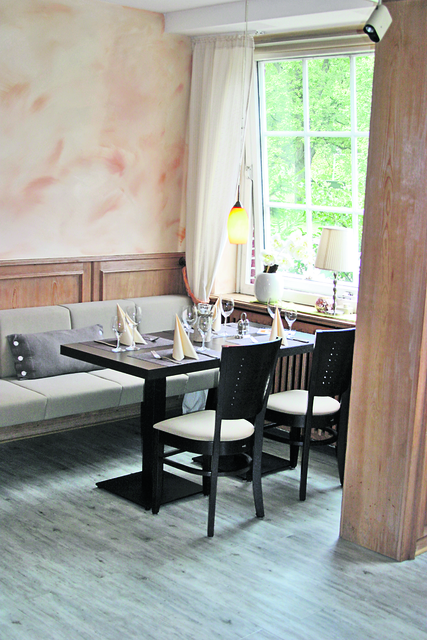 Eine idyllische Nische, in der man gern die Speisen genießt und sich unterhält