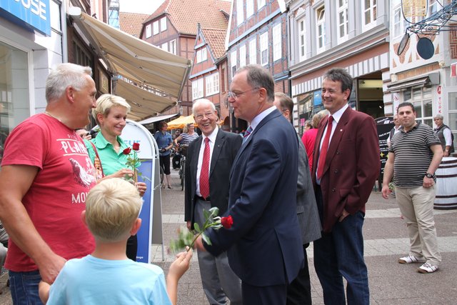 Blumen für die Passanten