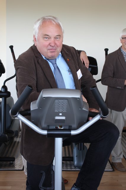 Nahm auf dem Ergometer Platz: CDU-Landtagsabgeordneter Heiner Schönecke