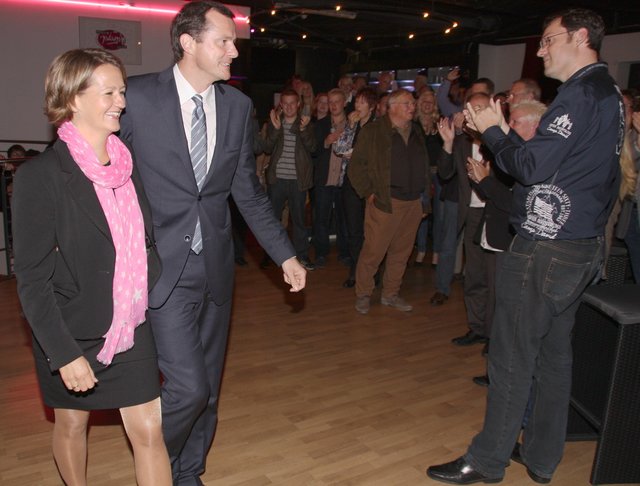 Strahlende Gesichter bei Oliver und Anja Grundmann