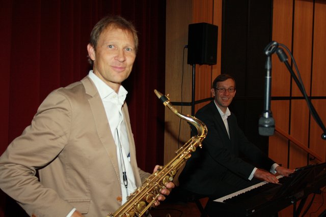 Das "Jazzduo" sorgte für Musik