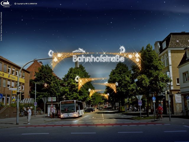Auch die Bahnhofstraße wird illuminiert