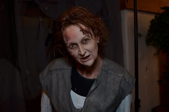 Als Zombie ganz schön furchteinflößend: Antje Wiechern aus Meckelfeld... | Foto: oh