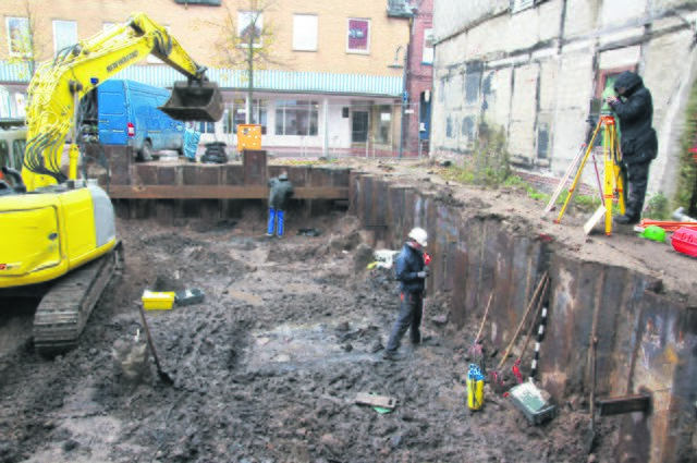 Forschung bei Bauarbeitern: Auf einer Baustelle für ein Restaurant waren auch die Archäologen am Werk