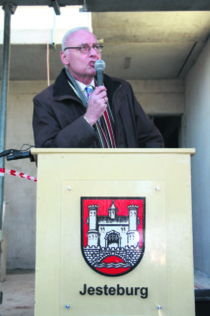 Landrat Joachim Bordt lobte den schnellen Baufortschritt an der neuen Oberschule