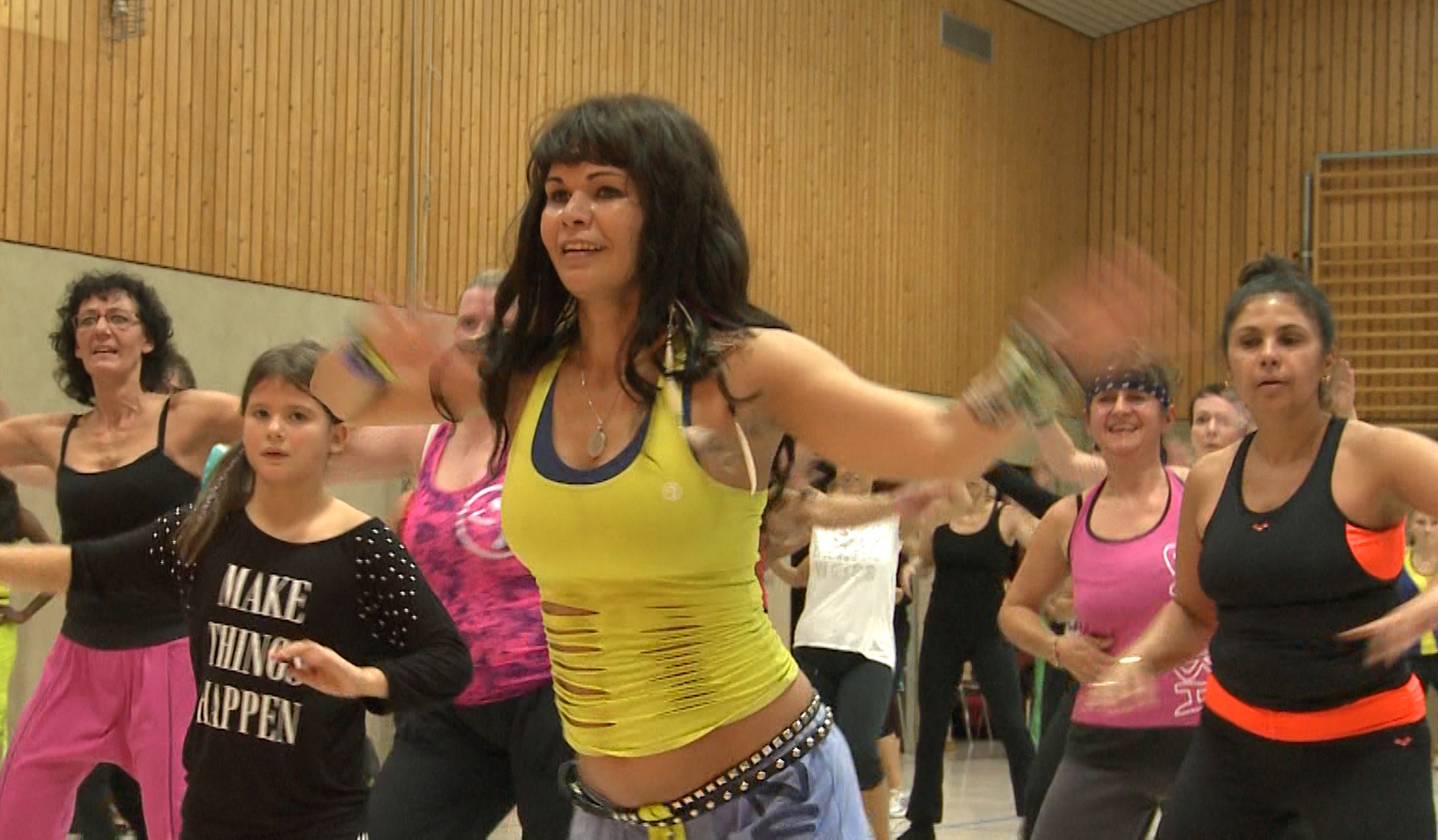 Zumba-Instruktorin „Mery“ sorgte für den richtigen Schwung in Westerhof