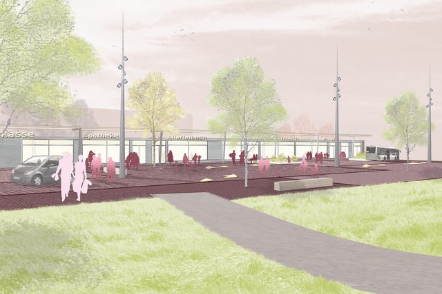 So präsentiert sich die Ladenzeile am Torfweg mit der Galerie | Foto: Ditloff + Paschberg