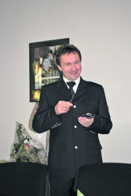 Freut sich über das neue Domizil: Tostedts Polizei-Chef Hans-Jürgen Scholz