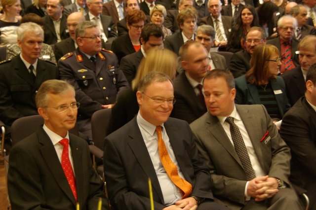 Im Gespräch (v. li.): IHK-Präsident Lothar Geißler, Ministerpräsident Stephan Weil und IHK-Geschäftsführer Jörg Orlemann