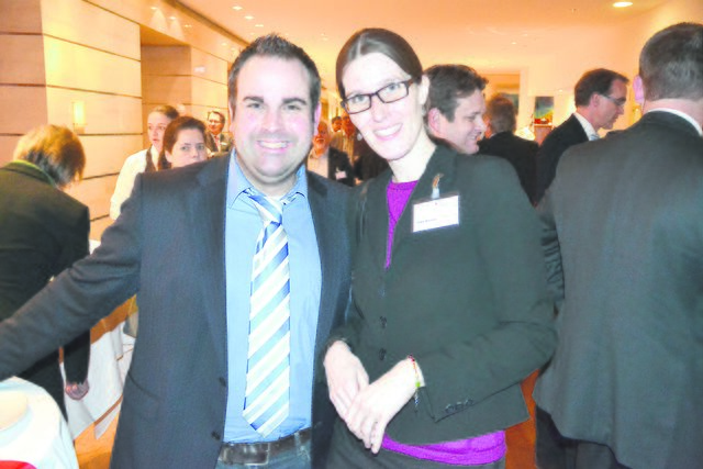 Jan Bauer (Stadtwerke Buchholz) und Imke Winzer (Zukunftswerkstatt Buchholz)