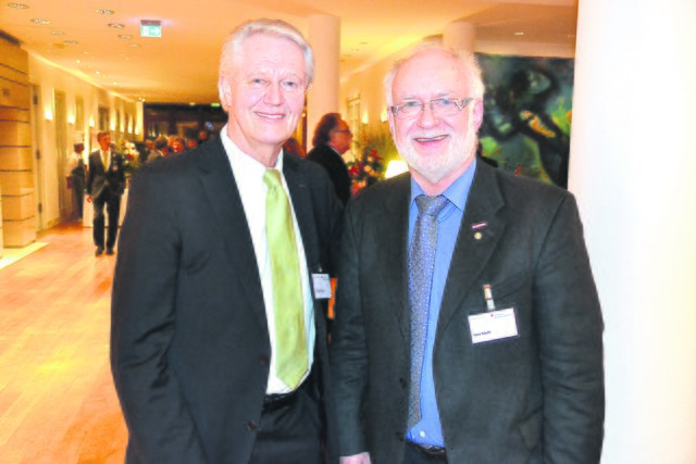 Günter Effinger (Effinger Bauausführung, Seevetal) und Uwe Kluth (Kreishandwerkerschaft Landkreis Harburg) sprachen über die Situation im Bauwerbe