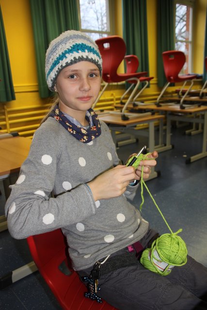 Lina konnte vorher schon ein bisschen häkeln
