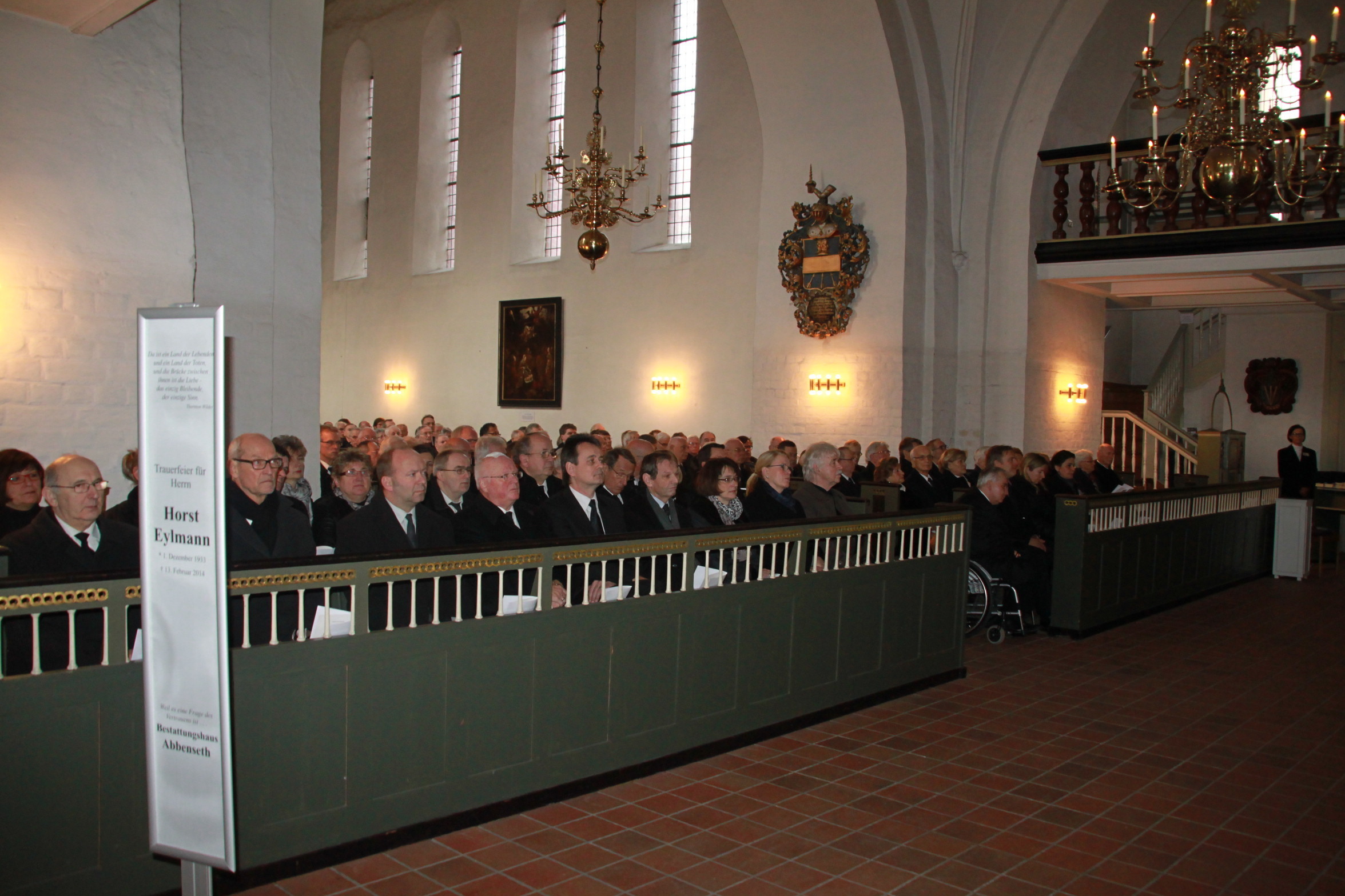 Die Gäste des Trauergottesdienstes