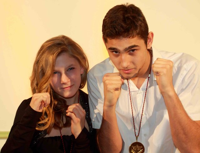 Joanna Kölln und Nadim Azis aus dem Fachverband Boxen