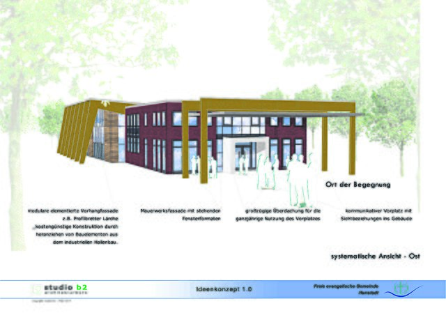 So stellen sich die Architekten das neue Gemeindezentrum der FeG vor | Foto: oh