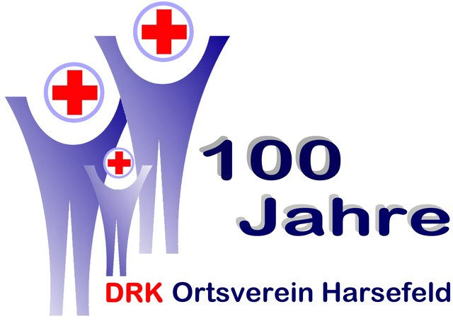 Das Jubiläums-Logo des Harsefelder DRK-Ortsvereins