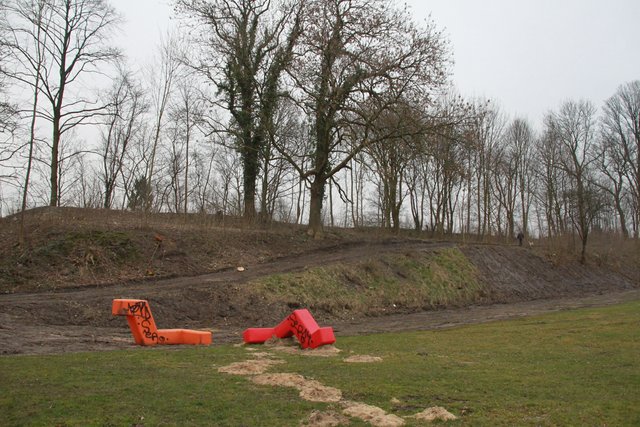 Das Gelände nach der Abholzung