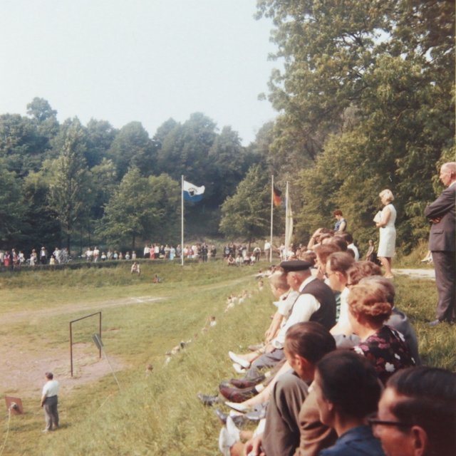 Erntedankfest auf dem Gelände 1958