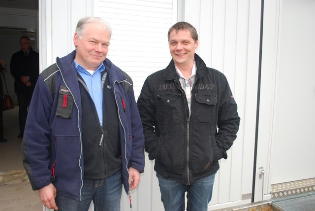 Die Einrichtungsleiter Bernd Möller (li.), zuständig für die Anlage am Elsterbogen, und Thomas Qualmann, zuständig für die Anlage am Helferichheim