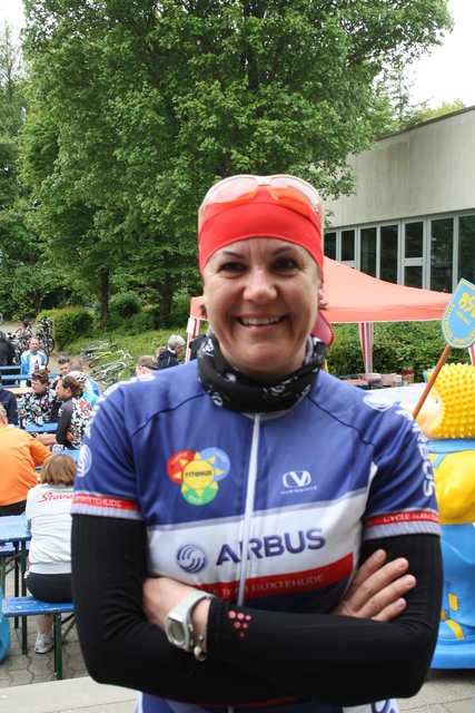 Hatte einen Mörderspaß: Sandra Schumacher vom Airbus Cycle-Team Buxtehude