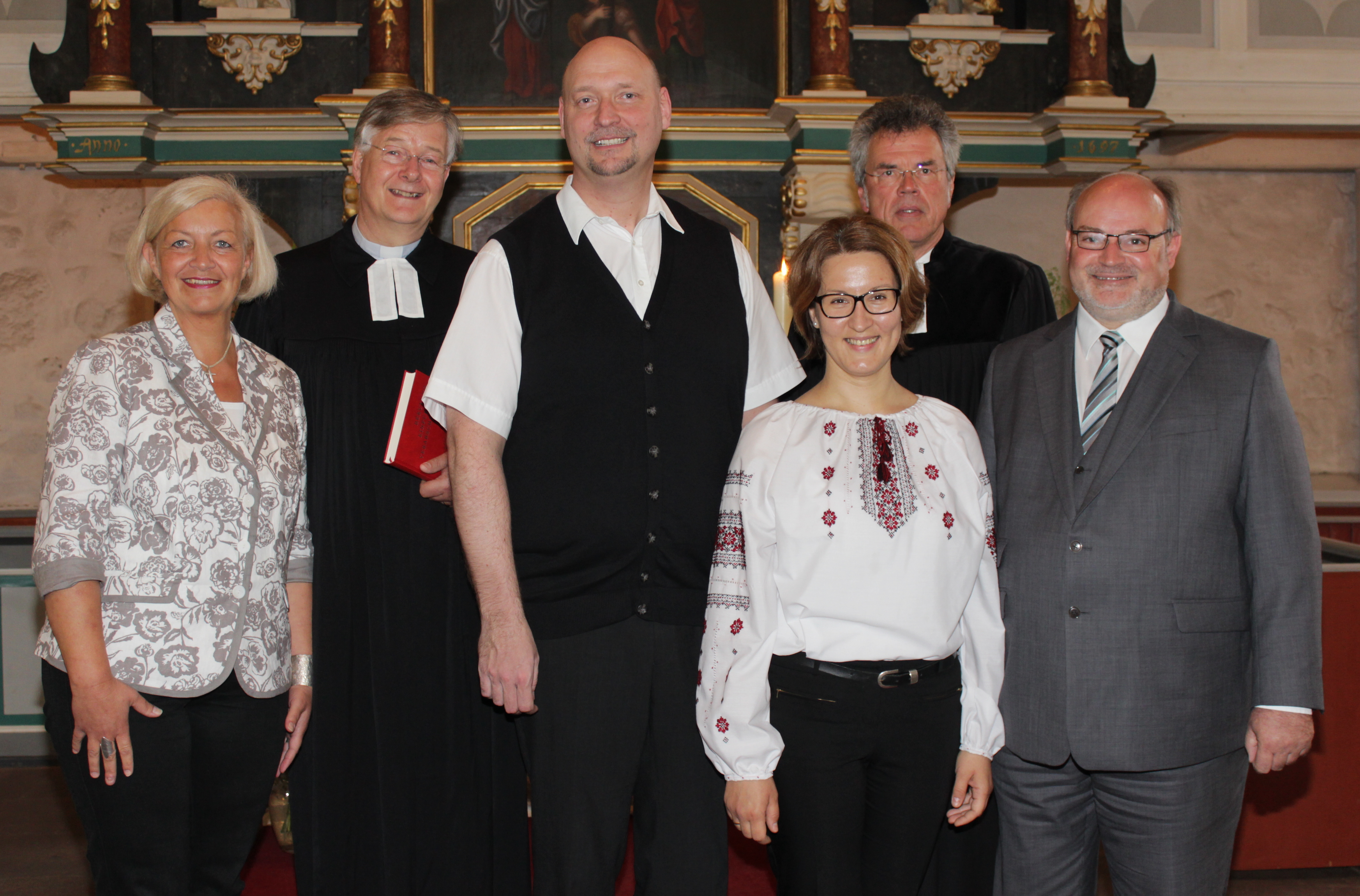 Große Freude bei der Amtseinführung (v. li.): Male Schröder, Michael Danne, Ralf Werner, Svetlana Petruk-Meyer, Winfried Thumser und Christian Lubig