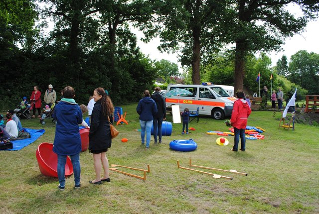 Die DLRG war mit ihrem Spielmobil vor Ort