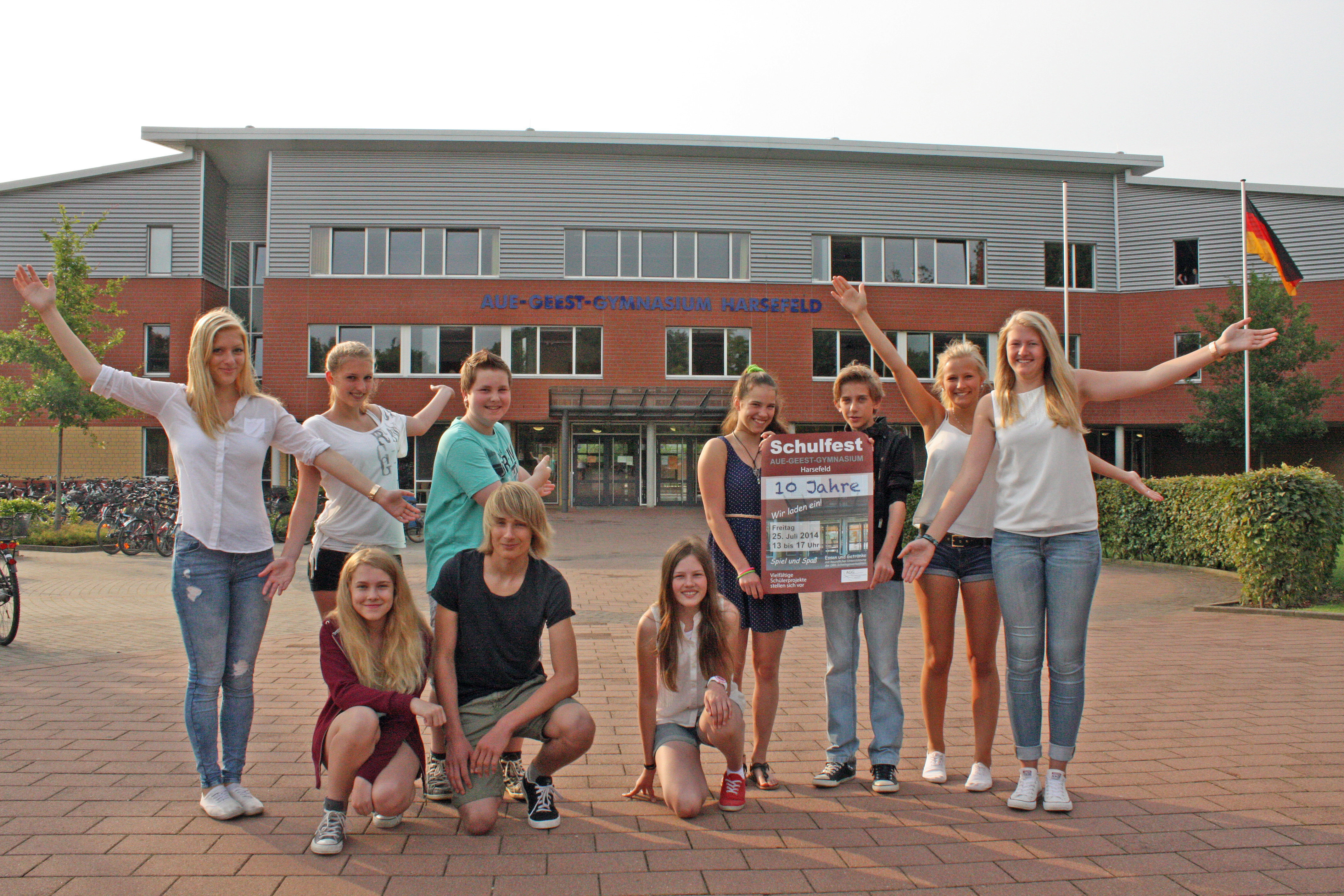 Herzlich willkommen: Die AGG-Schüler freuen sich auf viele Besucher