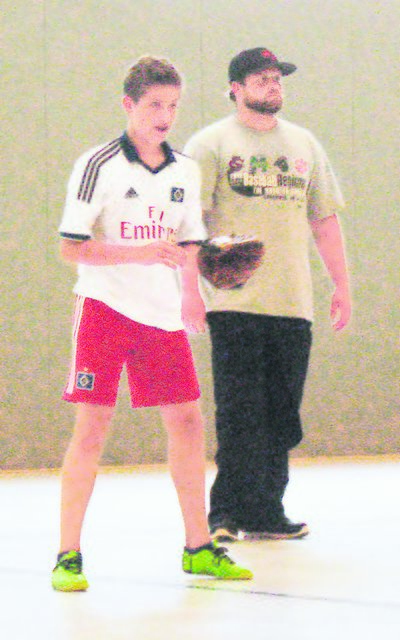 Schüler Nick beim Training mit John Soldinger | Foto: oh