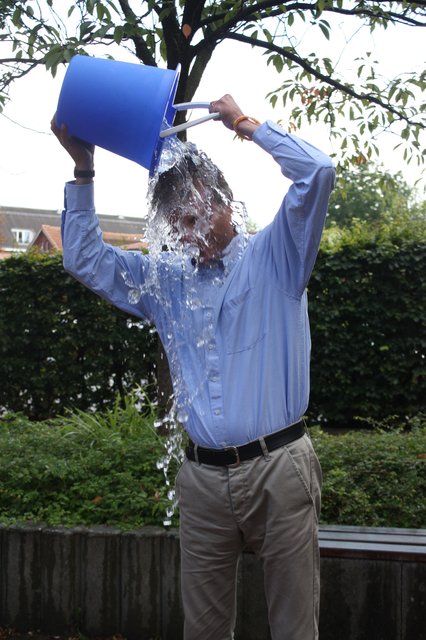 Wasser marsch: "Das war richtig kalt", sagte Jan-Hendrik Röhse, nach der "Ice Bucket Challenge"