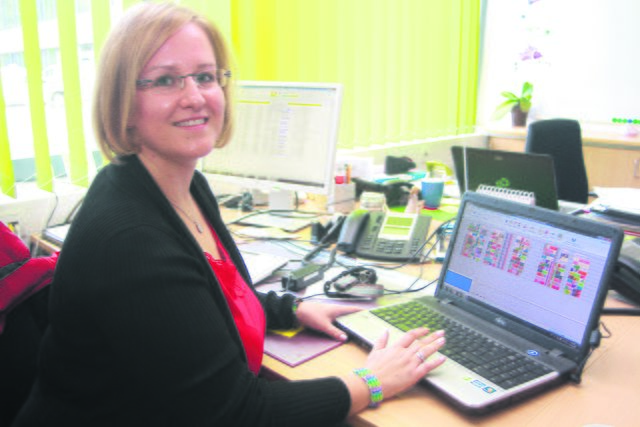 Nadine Ohmann tüftelt am neuen Stundenplan