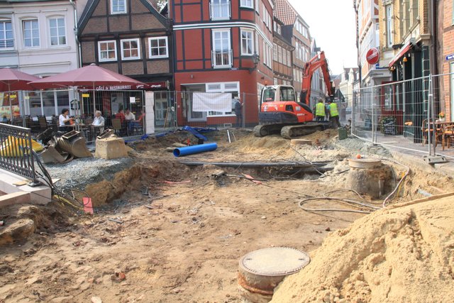 Das Pflaster wurde aufgenommen
