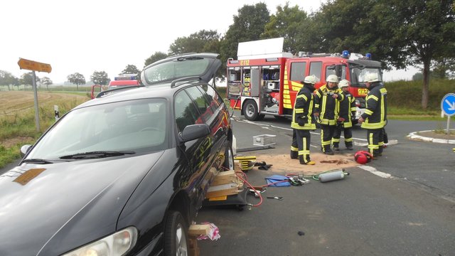 Das neue Fahrzeug bei seinem ersten Einsatz: ein Unfall in Hollenbeck