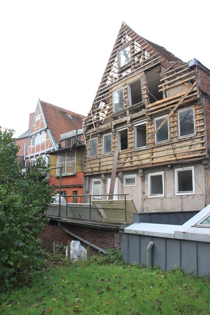 Die Rückseite der maroden Altstadthäuser