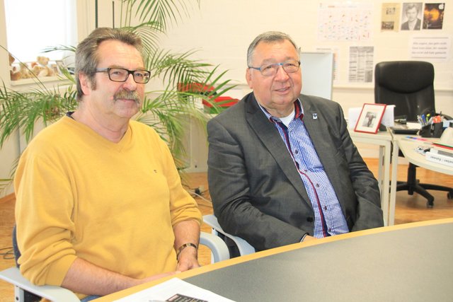 Freuen sich auf die Eröffnung des "Walk of Light": "Stade Aktuell"-Pressewart Jürgen Ulrich und Vorsitzender Wolfgang Drusell