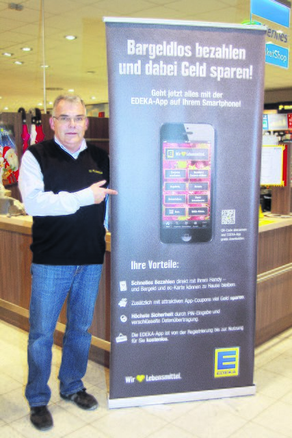 Klaus-Dieter Conrad freut sich, dass er seinen Kunden das Bezahlen per App anbieten kann