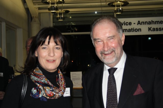 Wirtschaftsförderin Kerstin Maack und Gastgeber Werner Leuchtenberger