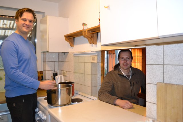Jan Lürtzing-Brodersen und Falko Doerffer wollen auch gemeinsam mit den Kindern kochen