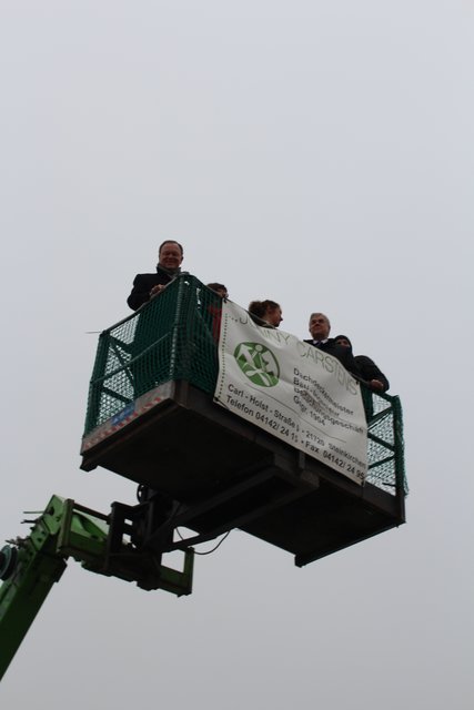 Ganz schön hoch, aber eine tolle Sicht ist in 16,5 Metern Höhe garantiert